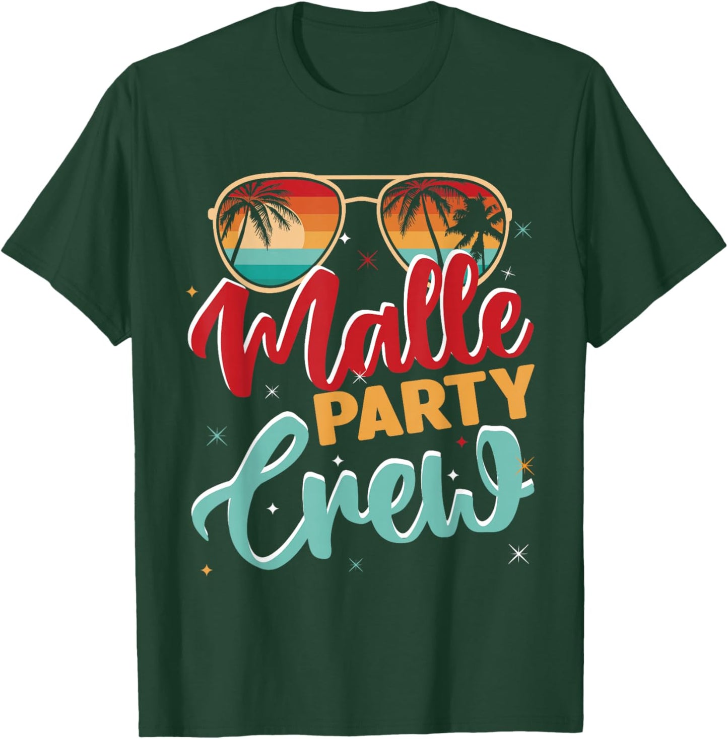 Malle Party Crew Party Holiday Mallorca , black T-Shirt - T-Shirt | Forest