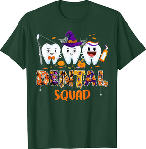 Dental Squad Pediatric Dentist Teeth Halloween Party T-Shirt - T-Shirt | Forest