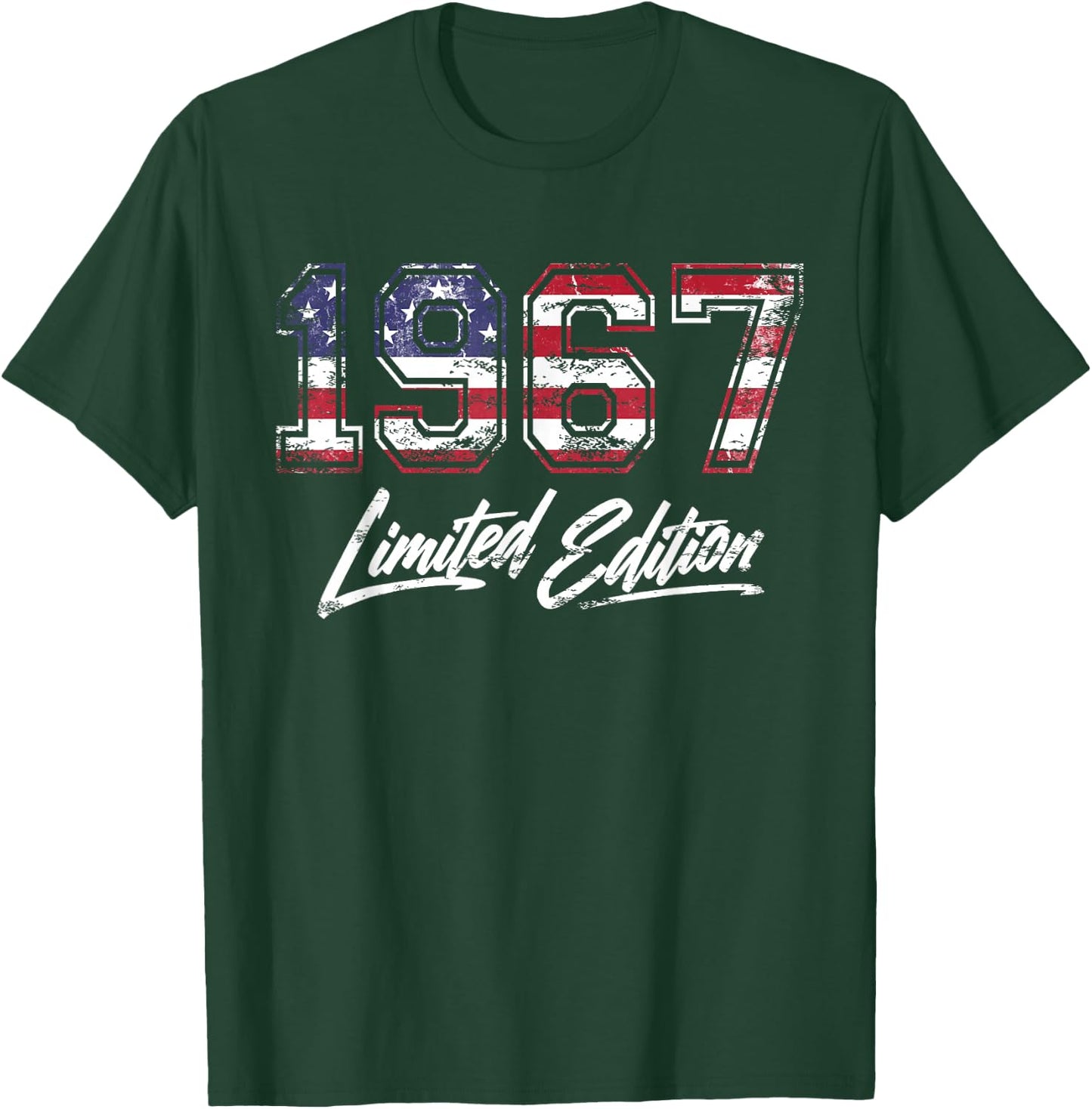 Birthday 1967 Year Patriotic Limited Edition American Flag T-Shirt - T-Shirt | Forest