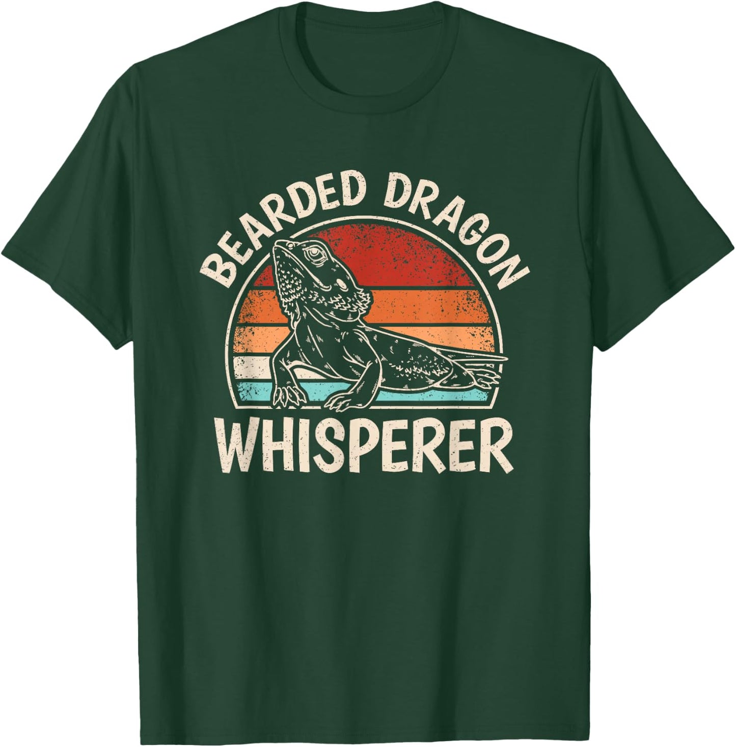 Retro Bearded Dragon Whisperer Reptile Lizard Men Women T-Shirt - T-Shirt | Forest