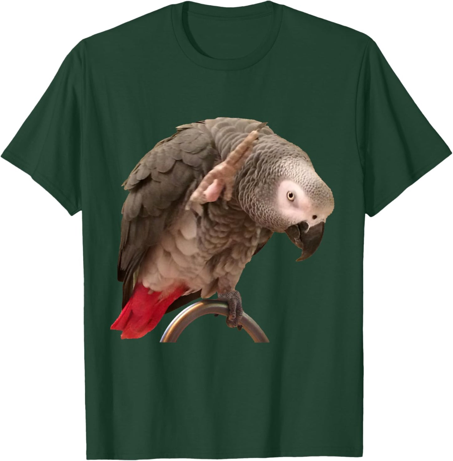 Funny African Grey Parrot Waving T-Shirt - T-Shirt | Forest