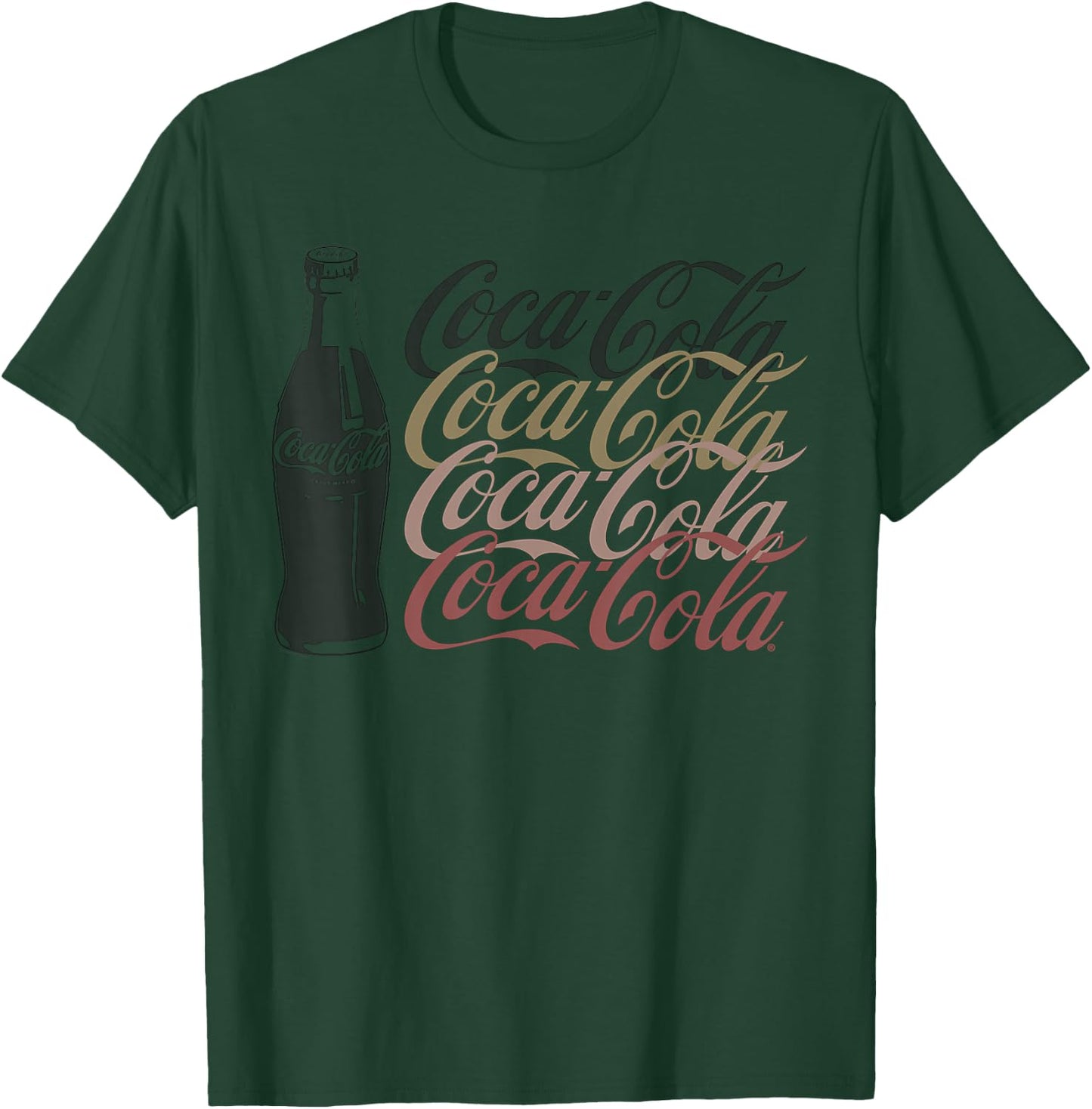Coca Cola Logo Ombre T-Shirt - T-Shirt | Forest