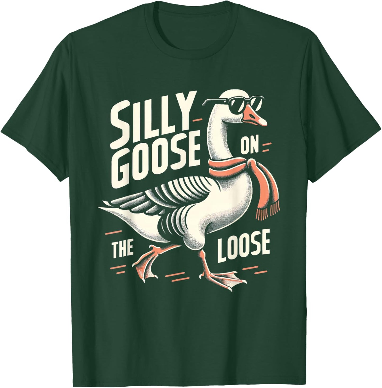 Funny Graphic Shirts Men Women Duck Silly Goose On The Loose T-Shirt - T-Shirt | Forest