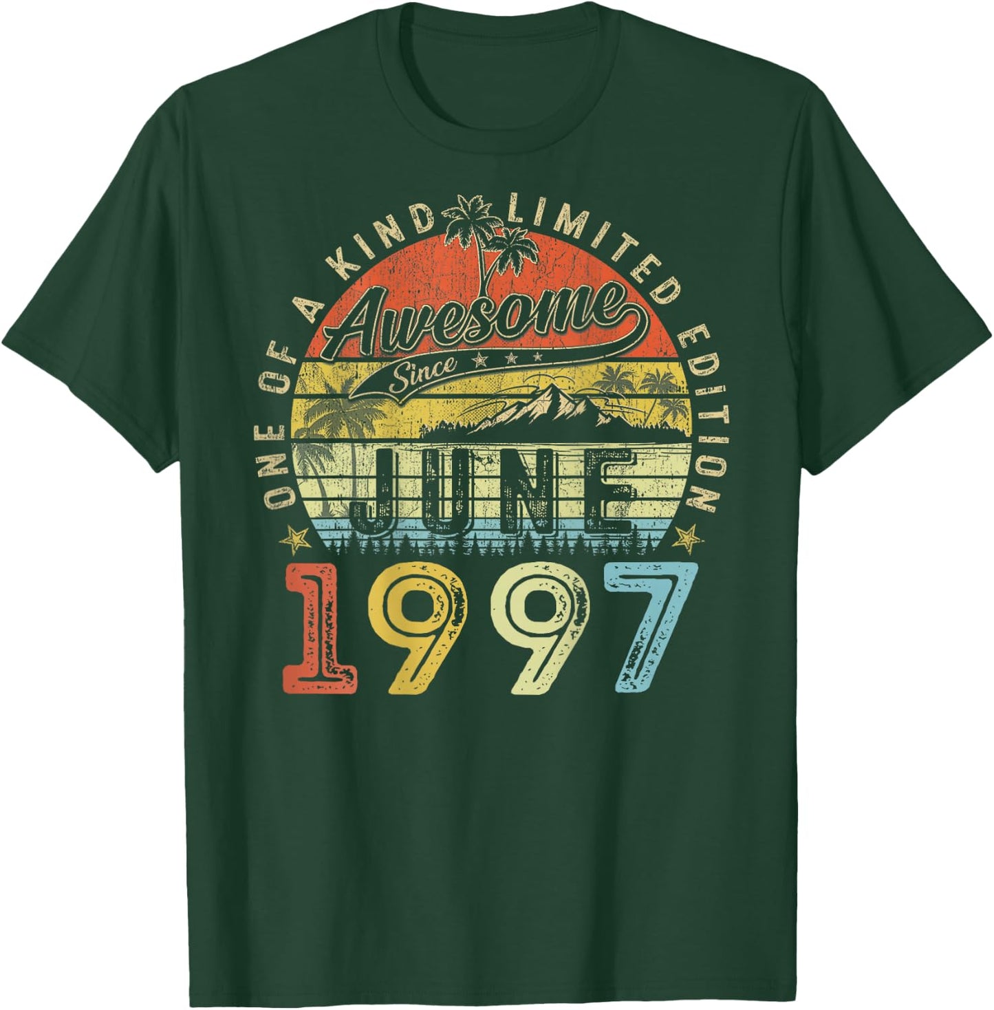 (ON Back) 29 Limited Edition 1997 June 29th Birthday T-Shirt - T-Shirt | Forest