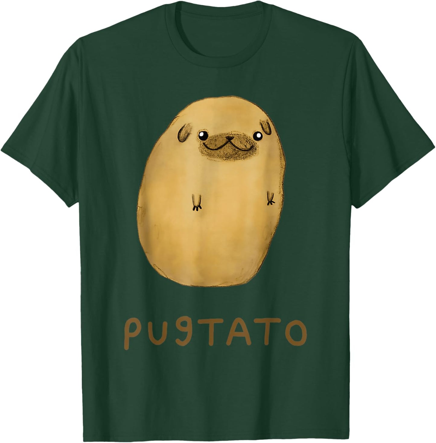 Pugtato Kartoffel-Hunde T-Shirt - T-Shirt | Forest