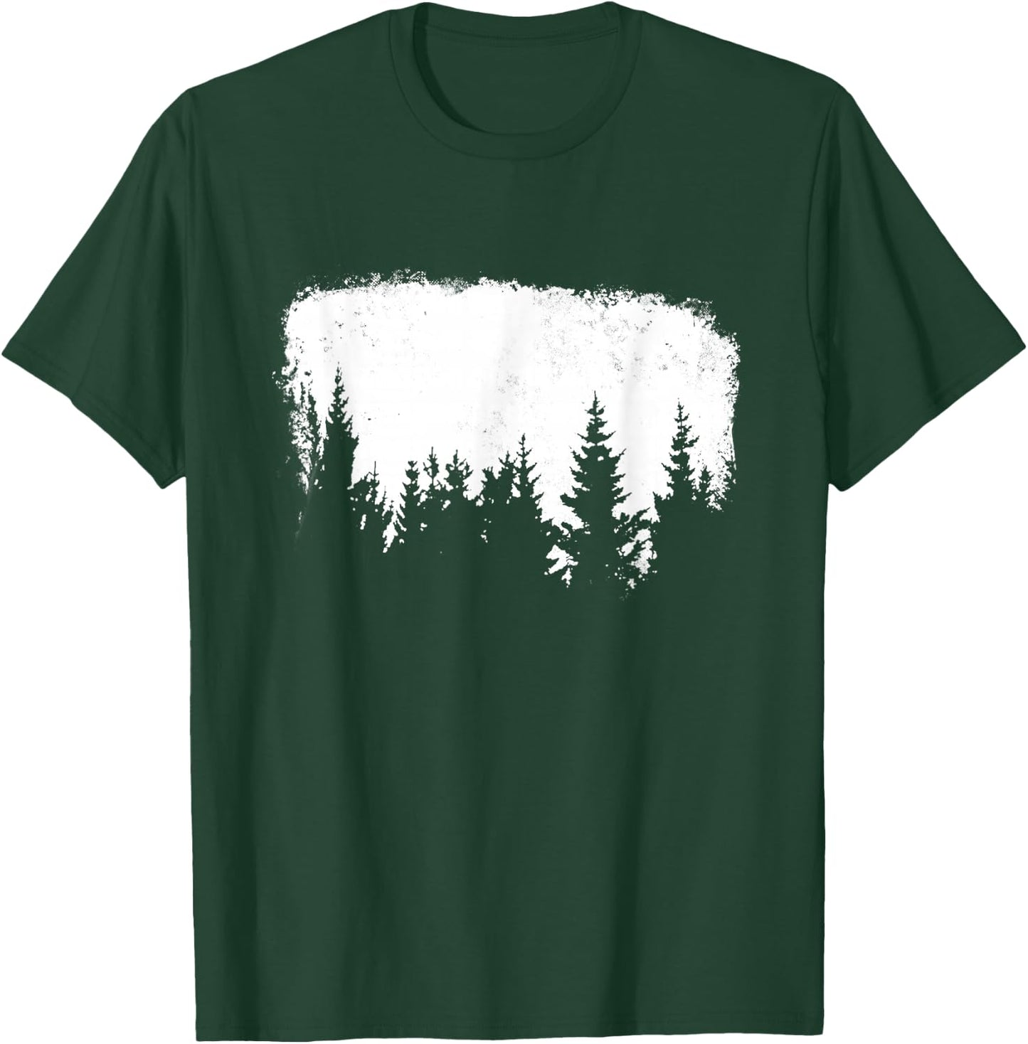 Minimalist Pine Tree Design World Traveler Graphic Clothing T-Shirt - T-Shirt | Forest