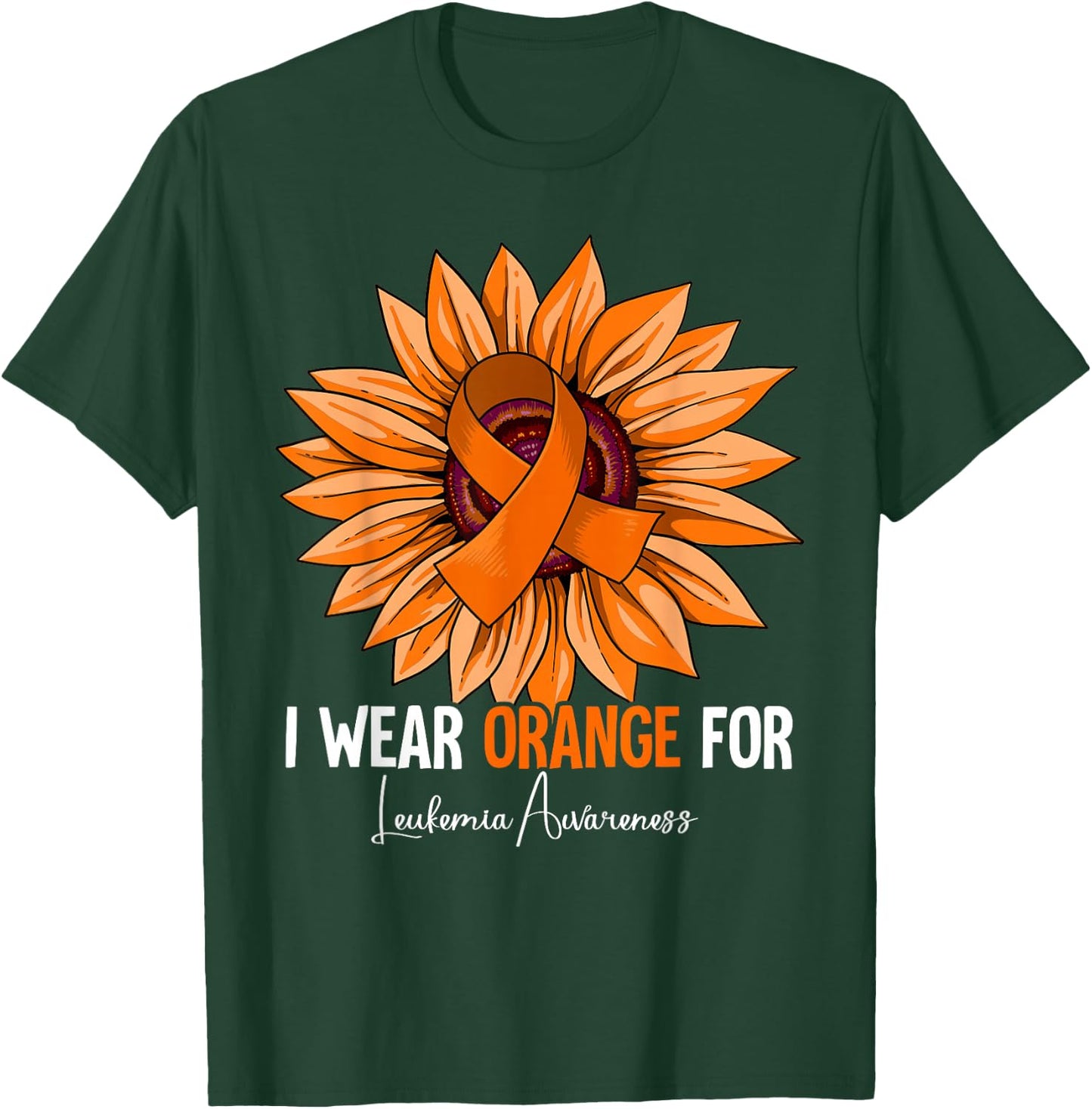 I Wear Orange For Leukemia Awareness T-Shirt - T-Shirt | Forest