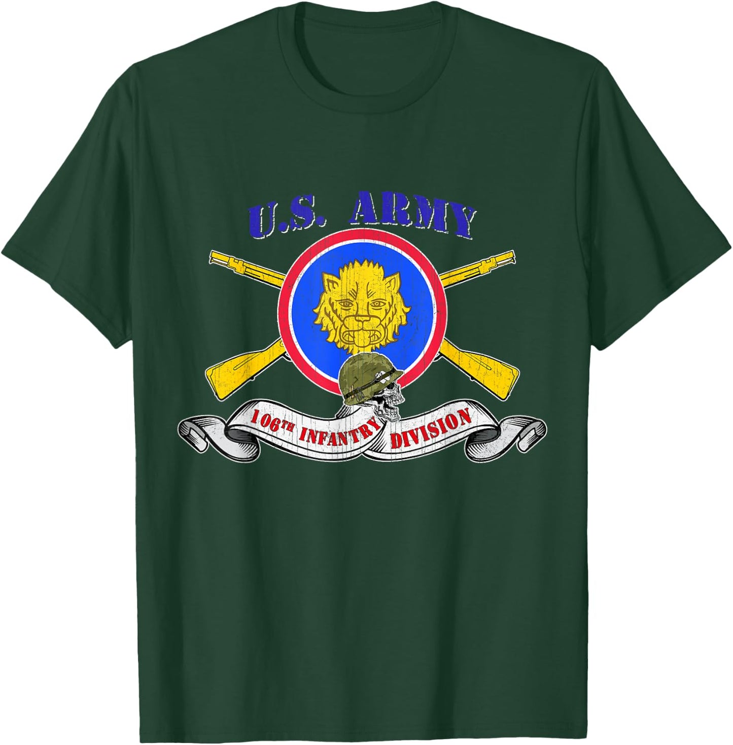 106th Infantry Division 106th ID Veteran Vintage Gifts T-Shirt - T-Shirt | Forest