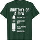 Anatomy Of A Pew | Funny Weapon Gun Bullet-Proof Gift T-Shirt - T-Shirt | Forest