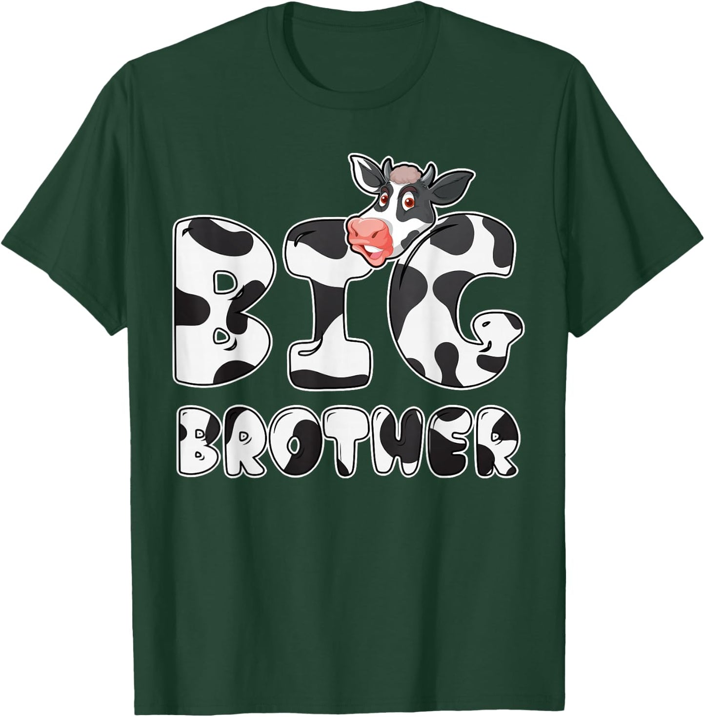 Cow Big Brother Birthday Funny Family Matching Bro Family T-Shirt - T-Shirt | Forest