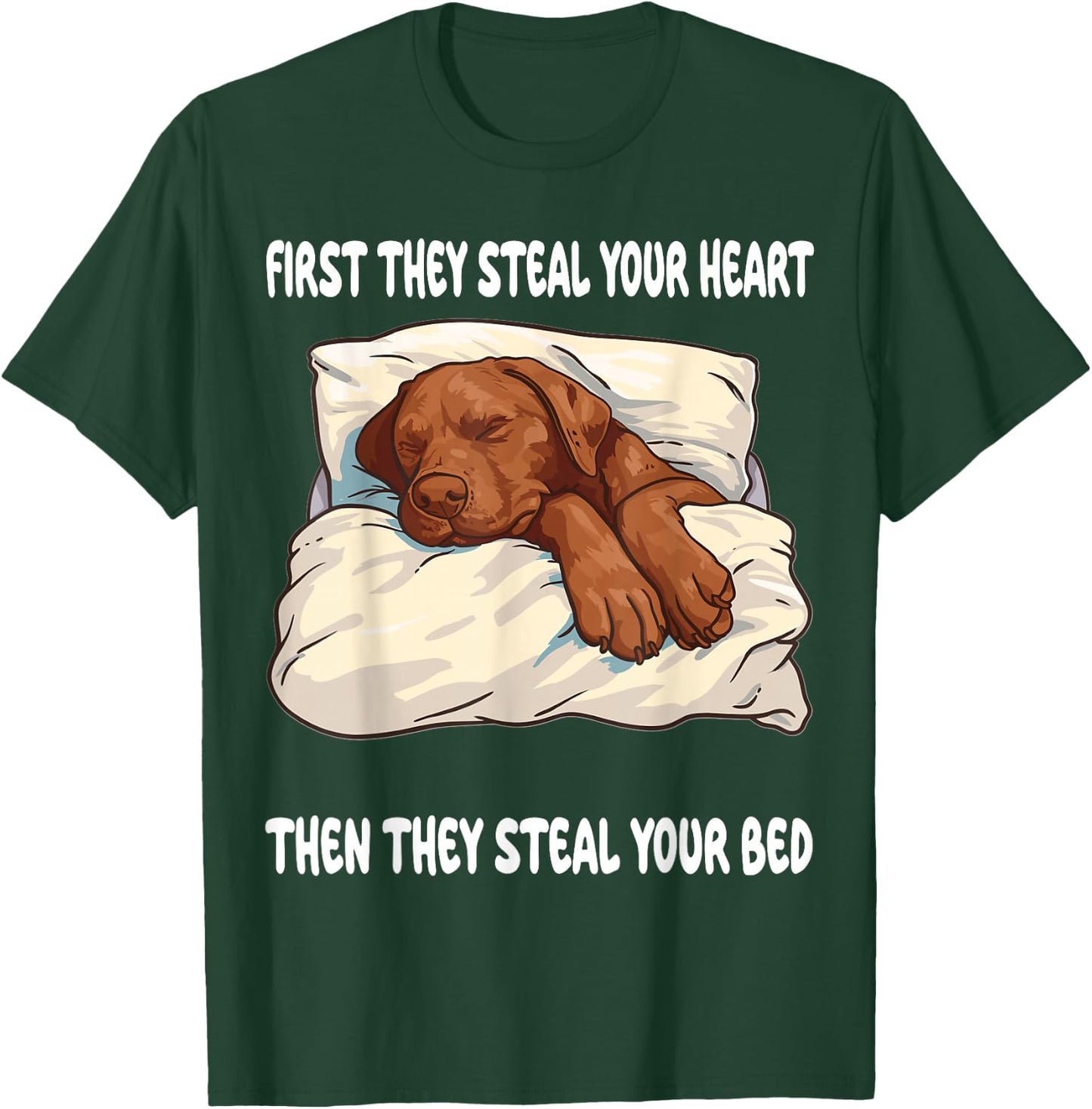 Chesapeake Bay Retriever Sleeping Pajamas Nightgown T-Shirt - T-Shirt | Forest