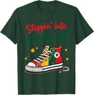 Stepping Into Juneteenth T-Shirt - T-Shirt | Forest