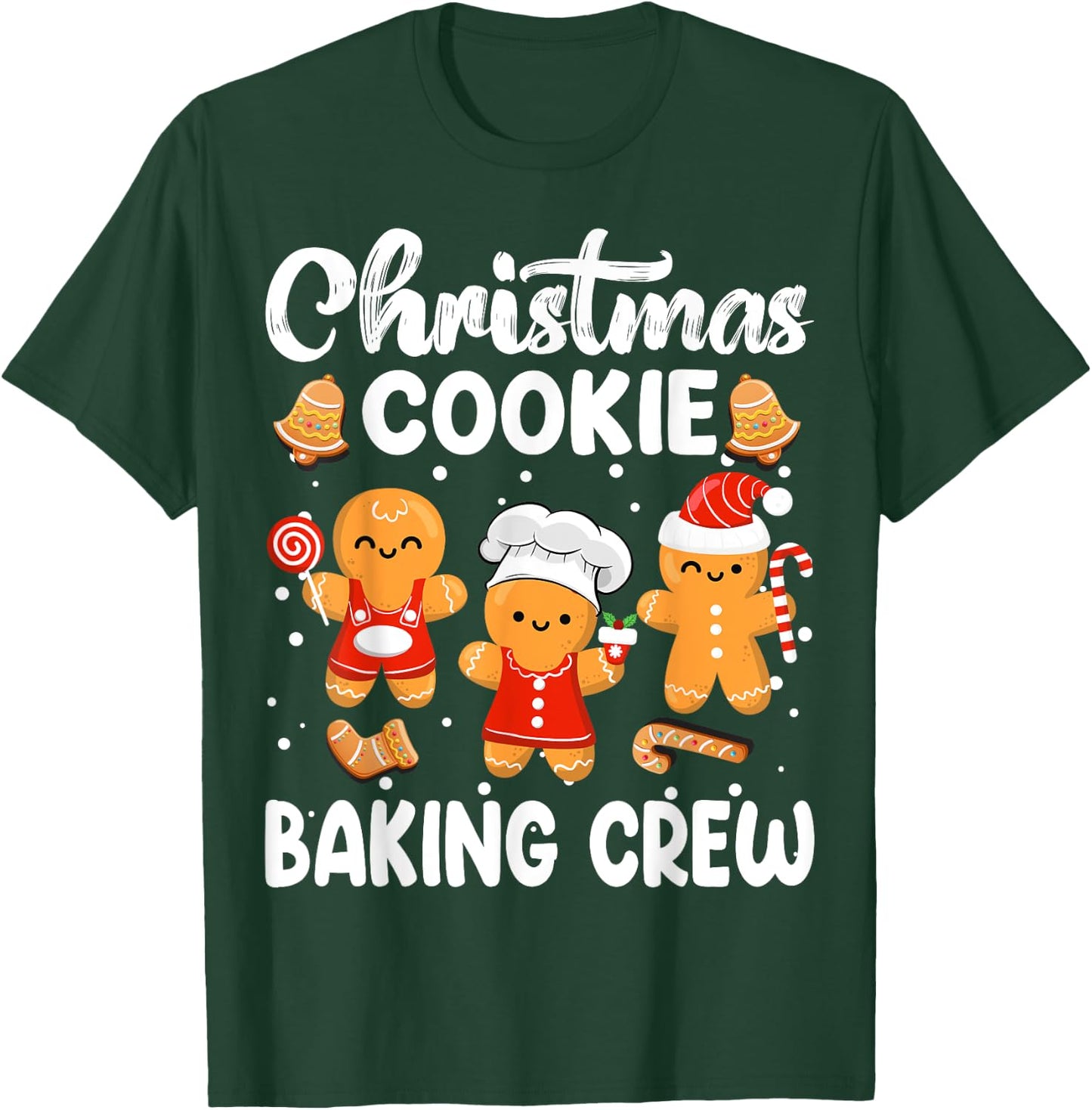 Cookie Baking Crew Gingerbread Christmas Family Matching T-Shirt - T-Shirt | Forest