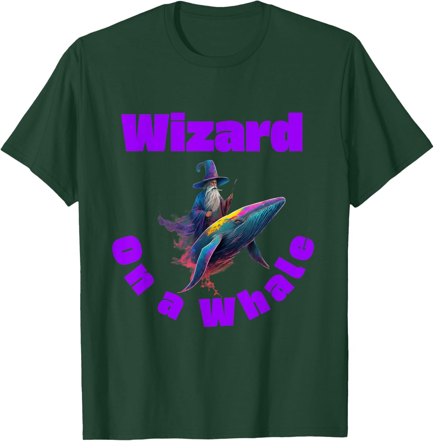 Wizard on a whale funny misheard song lyrics T-Shirt - T-Shirt | Forest