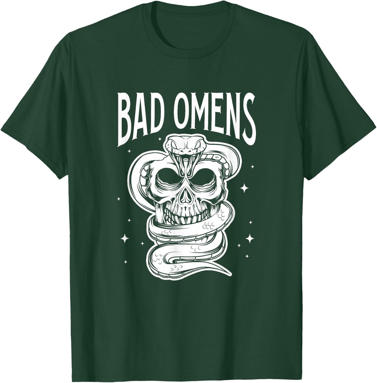 Bad Omens Snake and Skull Gothic Cobra Venom Reptiles T-Shirt - T-Shirt | Forest