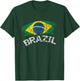 Flag Of Brazil Distressed Latin Men Women Kids Brazilian T-Shirt - T-Shirt | Forest