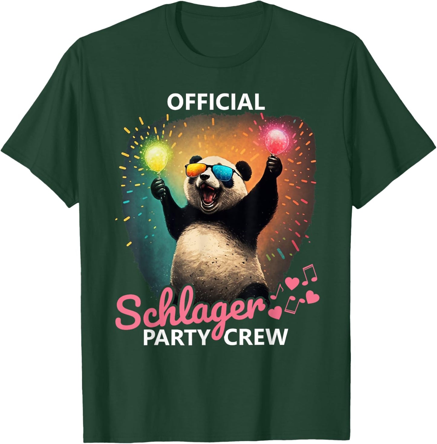 PARTY HASE Outfits für Party und Kneipentour Official Schlager Party Crew T-Shirt - T-Shirt | Forest