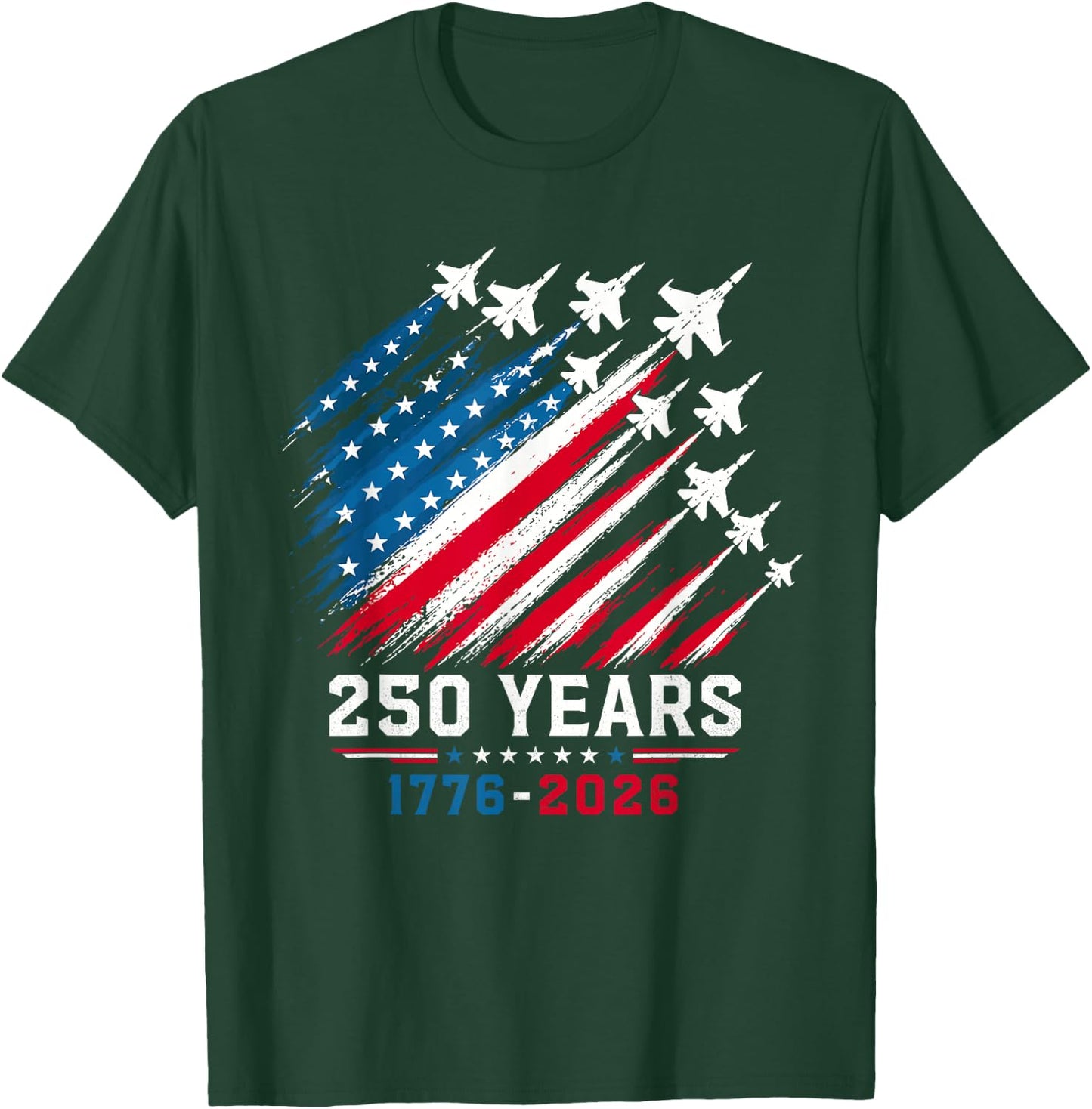 250th Anniversary USA Patriotic 250 Years American 4th July T-Shirt - T-Shirt | Forest