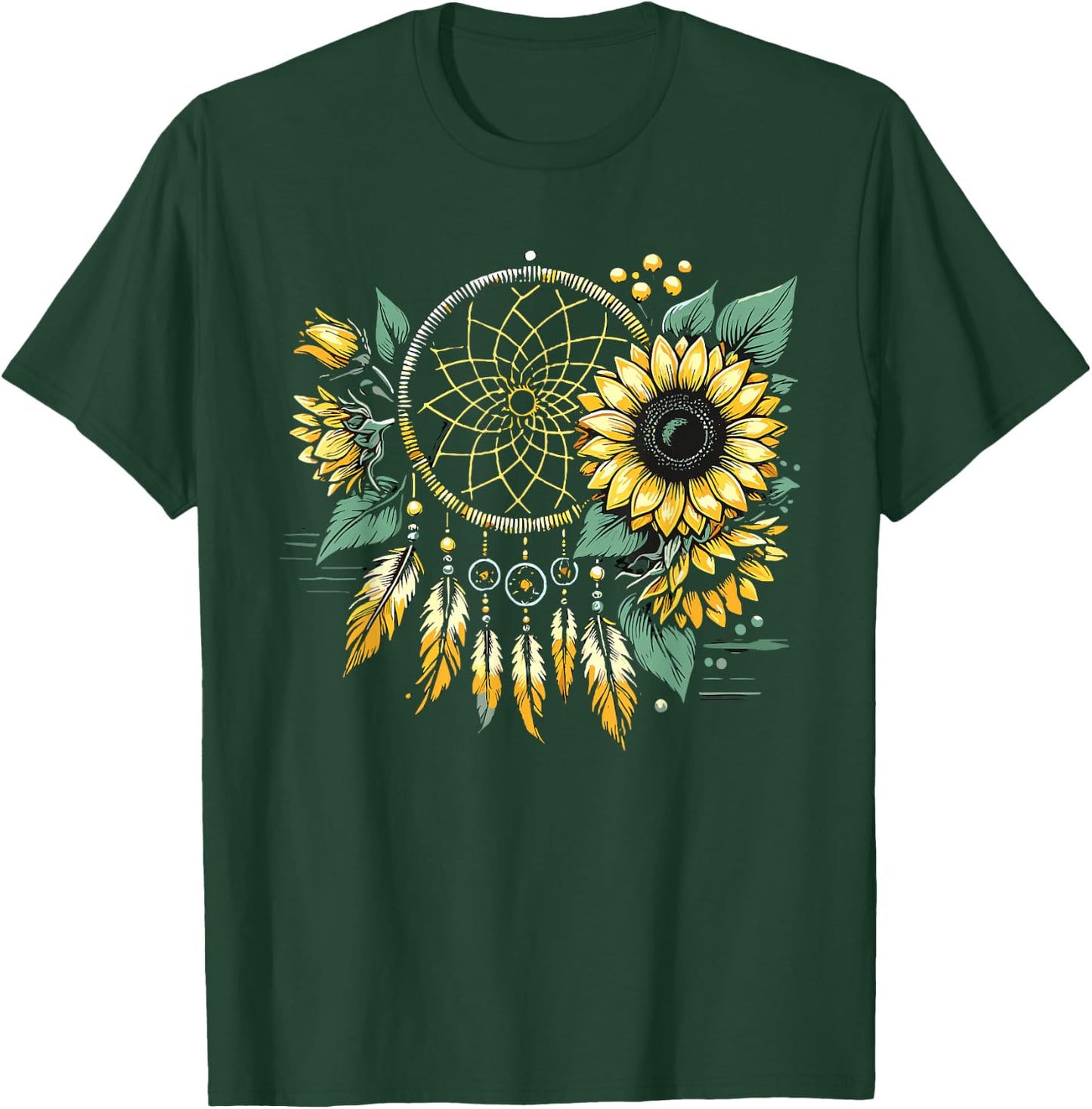 Surreal Dream Catcher Bohemian Spiritual festival fashion T-Shirt - T-Shirt | Forest