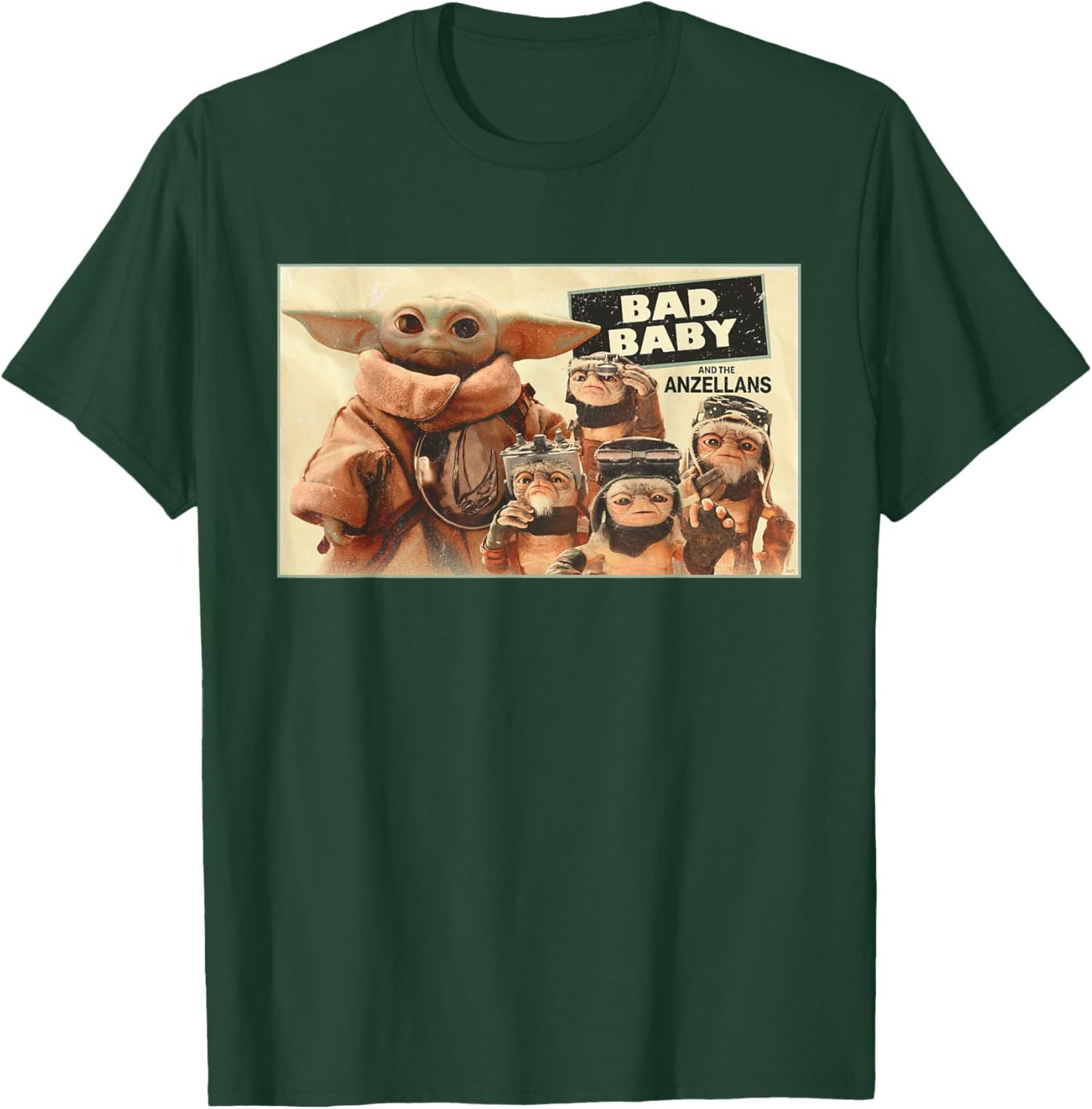 Star Wars The Mandalorian and Grogu Bad Baby & The Anzellans T-Shirt - T-Shirt | Forest