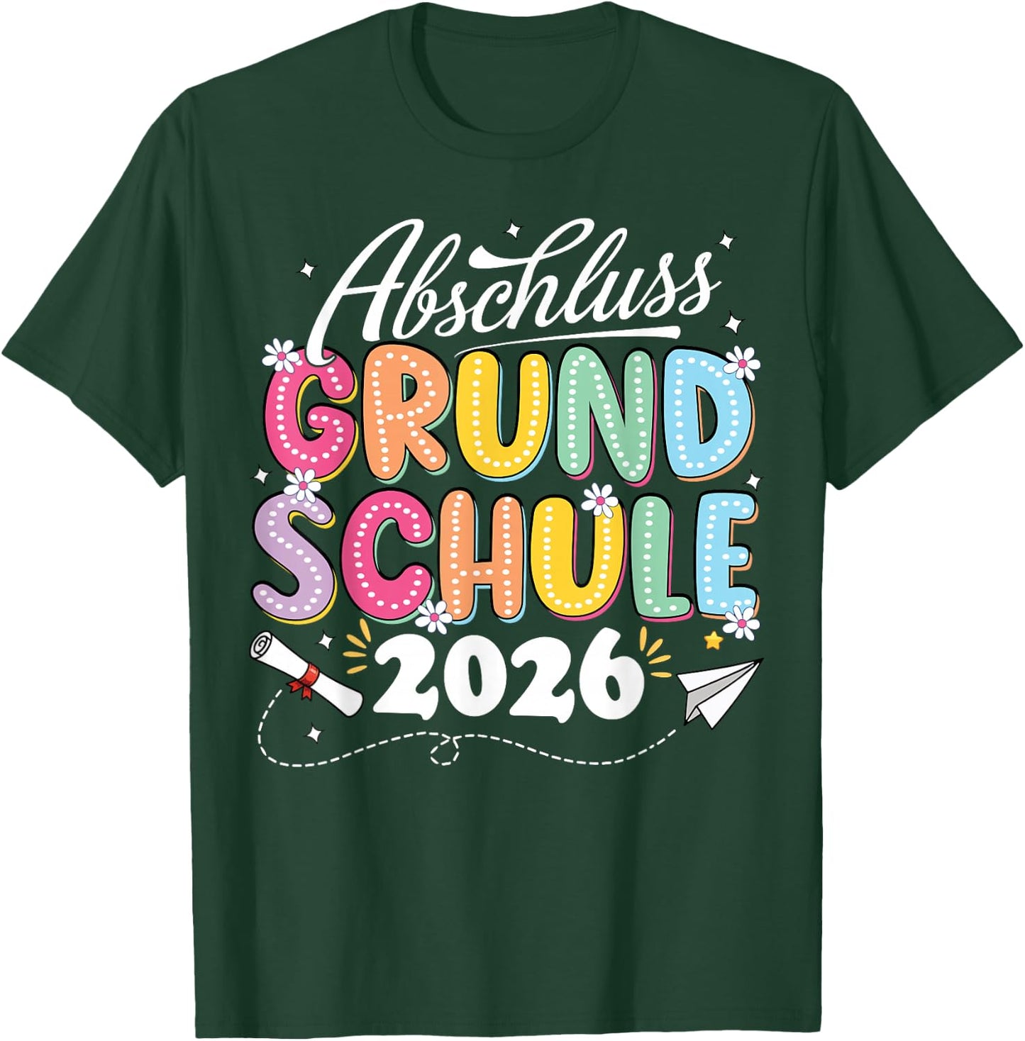 Abschluss Grundschule geschafft 2026 Abschied T-Shirt - T-Shirt | Forest