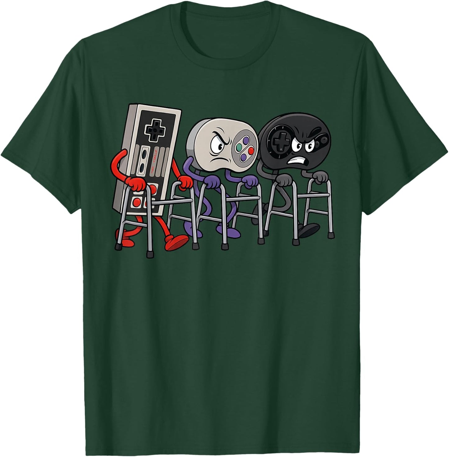 Funny Old Gamer Gaming Retro 90s 80s Jeu vidéo Old Gamer T-Shirt - T-Shirt | Forest
