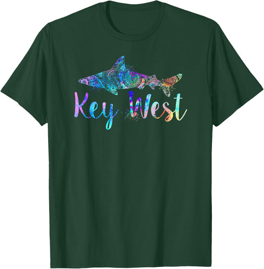 Key West Florida Shark Fishing Diving Trip Vacation Souvenir T-Shirt - T-Shirt | Forest