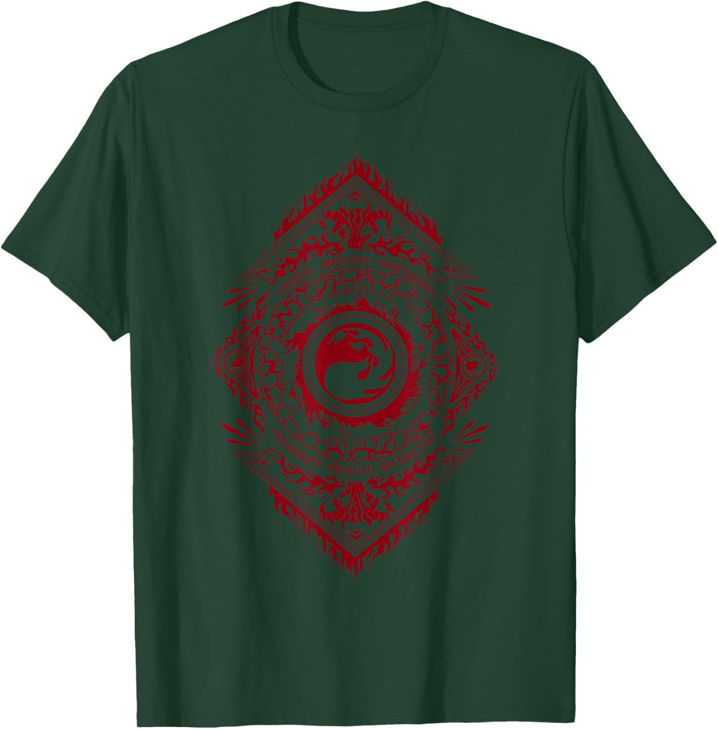 Magic: The Gathering Red Mountain Mana , black T-Shirt - T-Shirt | Forest