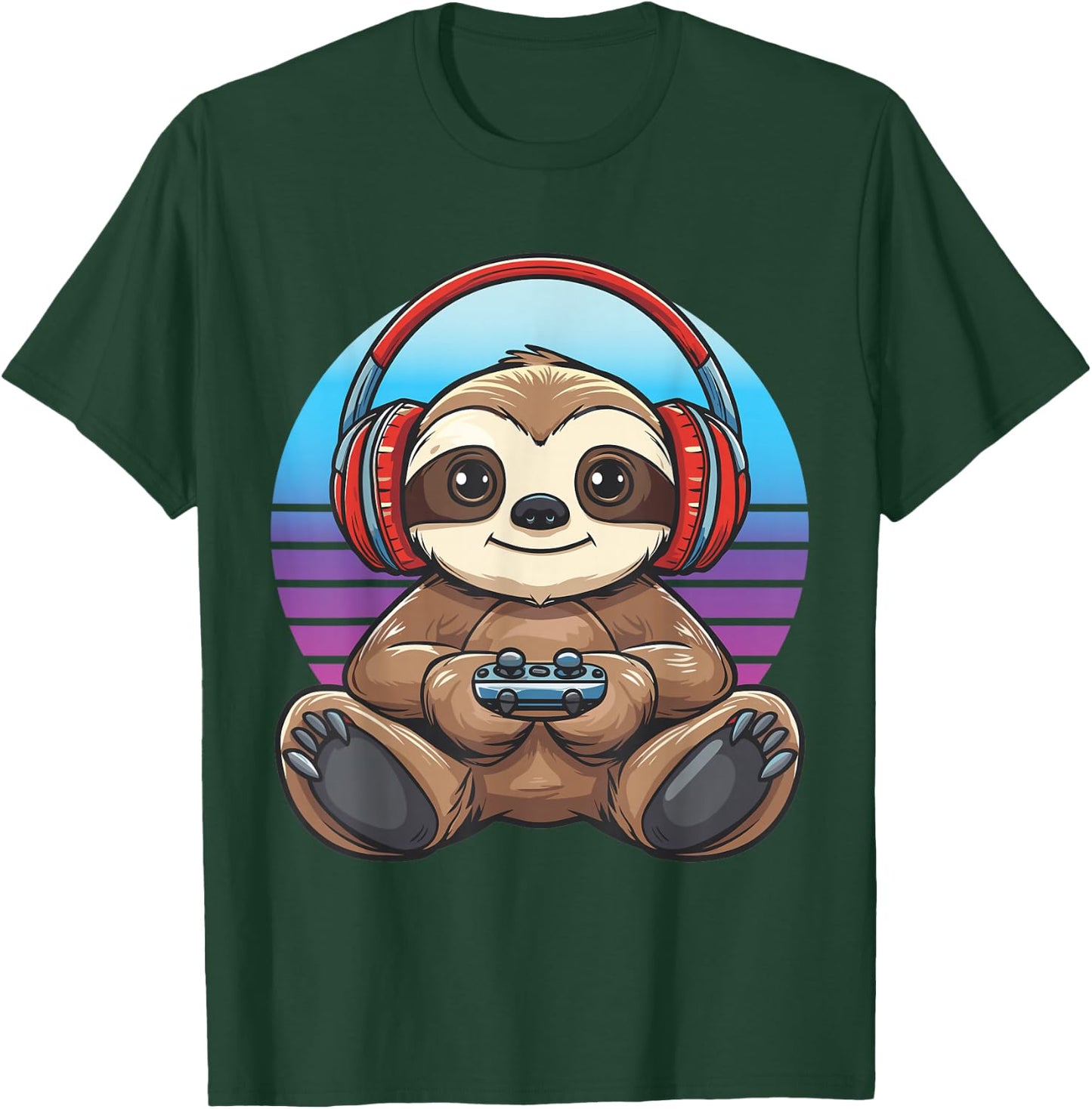 Retro Sloth gaming T-Shirt - T-Shirt | Forest