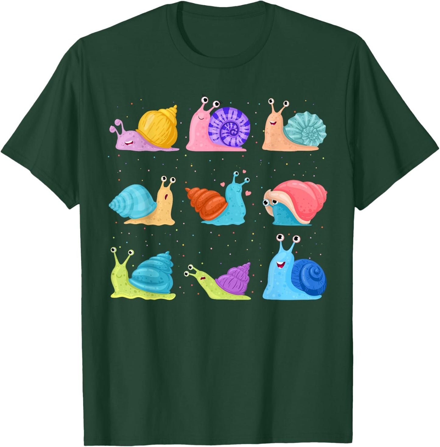 Funny Snail Garden Snail , black T-Shirt - T-Shirt | Forest