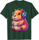 Drôle de Capybara Gamer Mignon Jeu Vidéo Capybara Animal Design T-Shirt - T-Shirt | Forest
