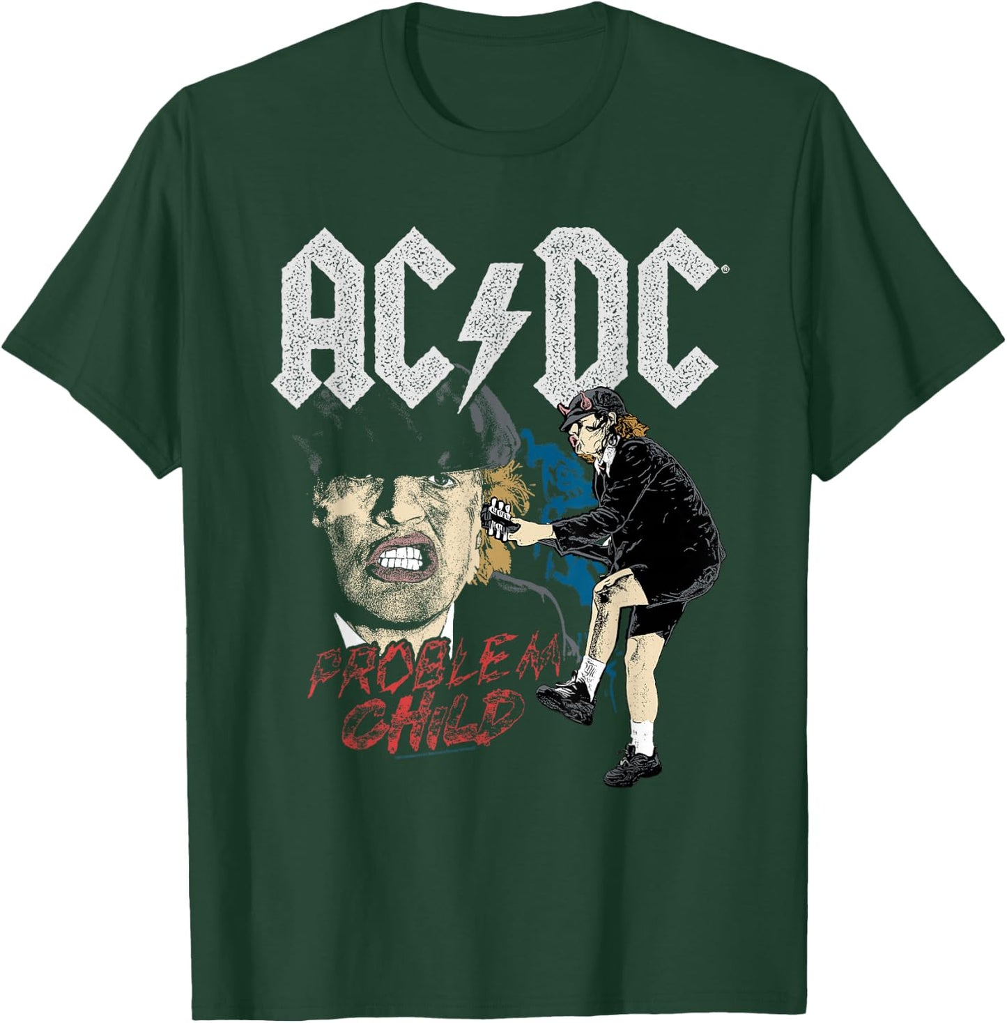 AC/DC Angus Young Problem Child , Black, S T-Shirt - T-Shirt | Forest