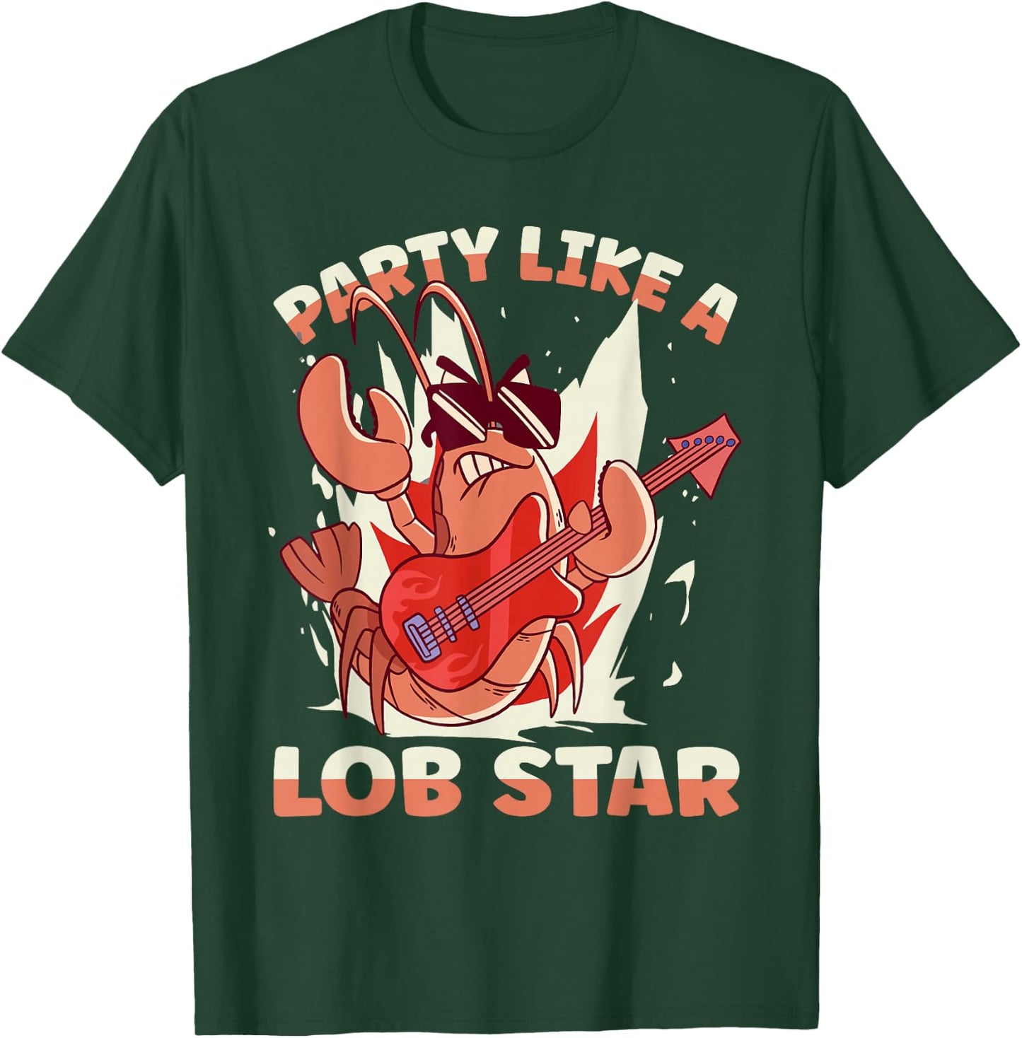 Party Like A Lob Star Lobster T-Shirt - T-Shirt | Forest