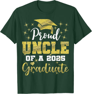 Super Proud Uncle of 2025 Graduate Senior Graduation Family T-Shirt - T-Shirt | Forest