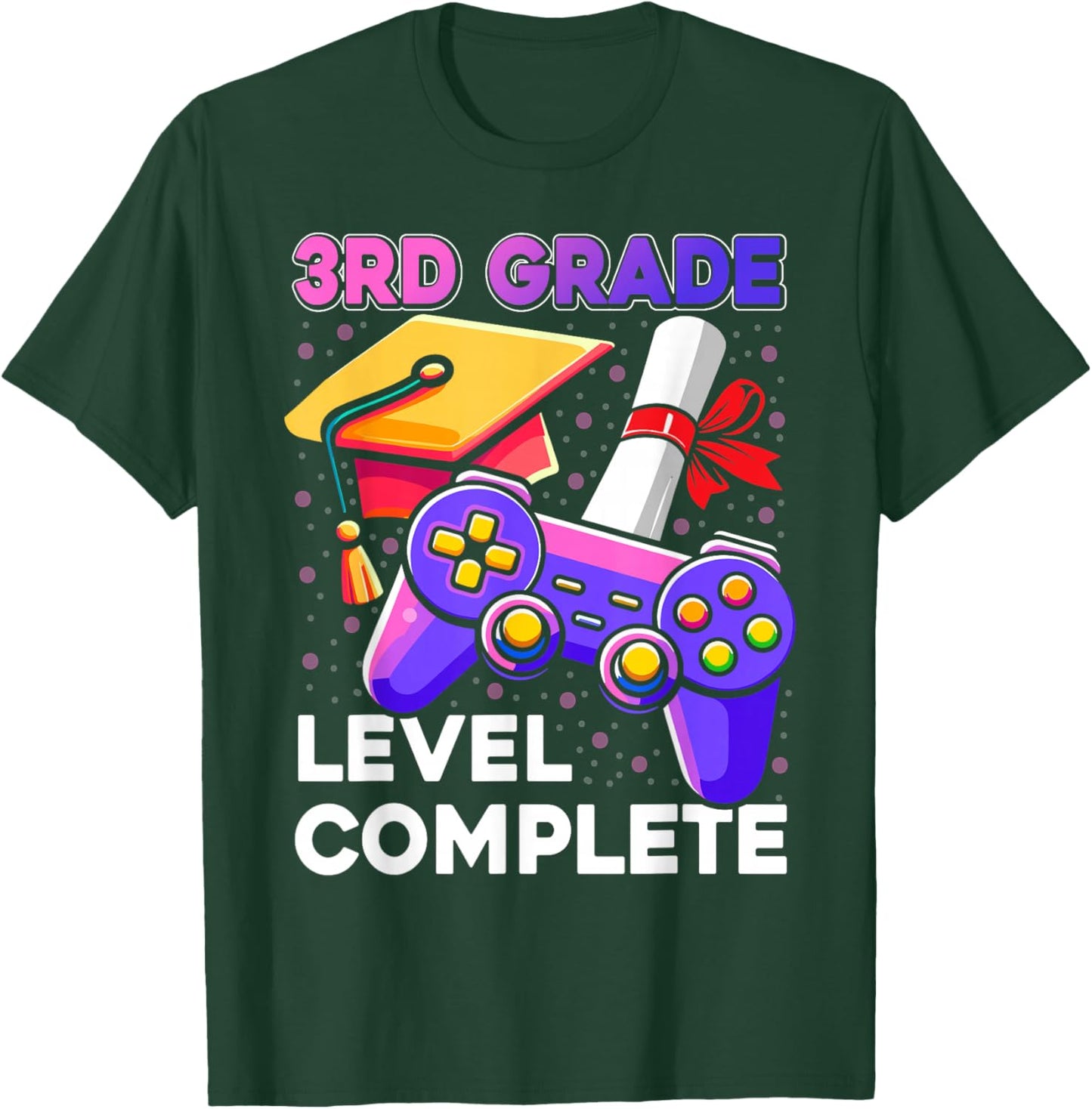 3rd Grade Level Complete Graduation 3rd Grade End of School T-Shirt - T-Shirt | Forest