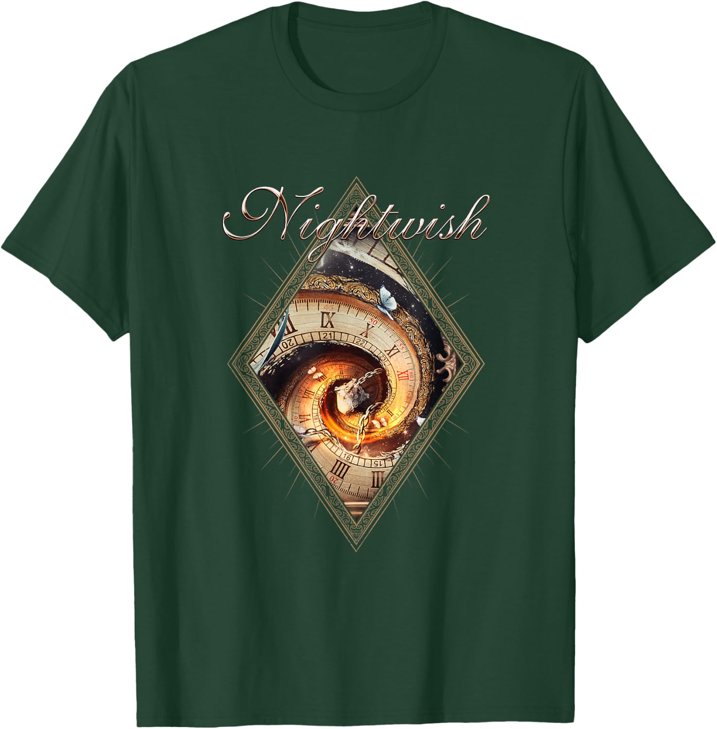 Yesterwynde (Album Cover + Logo) , Black, S T-Shirt - T-Shirt | Forest