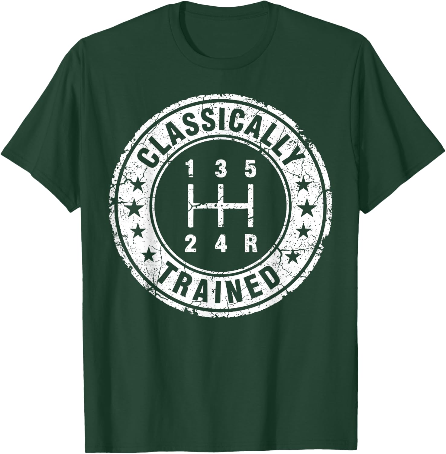 Classically Trained Car Guy Manual Transmission Stick Shift T-Shirt - T-Shirt | Forest