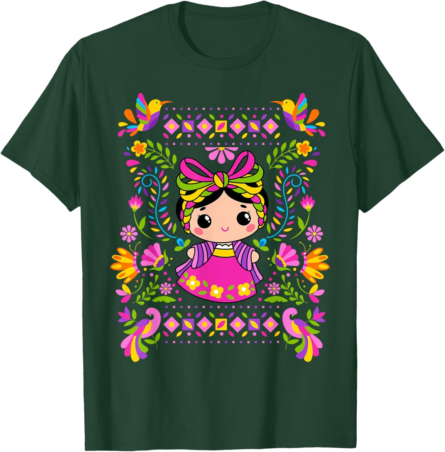 María Mazahua Muñeca de Trapo Mexicana Otomí T-Shirt - T-Shirt | Forest
