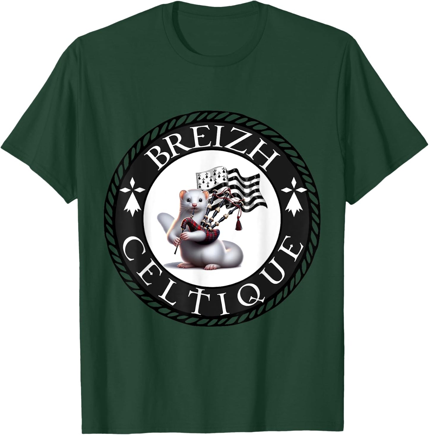 L'Hermine Bretonne , Blue, S T-Shirt - T-Shirt | Forest
