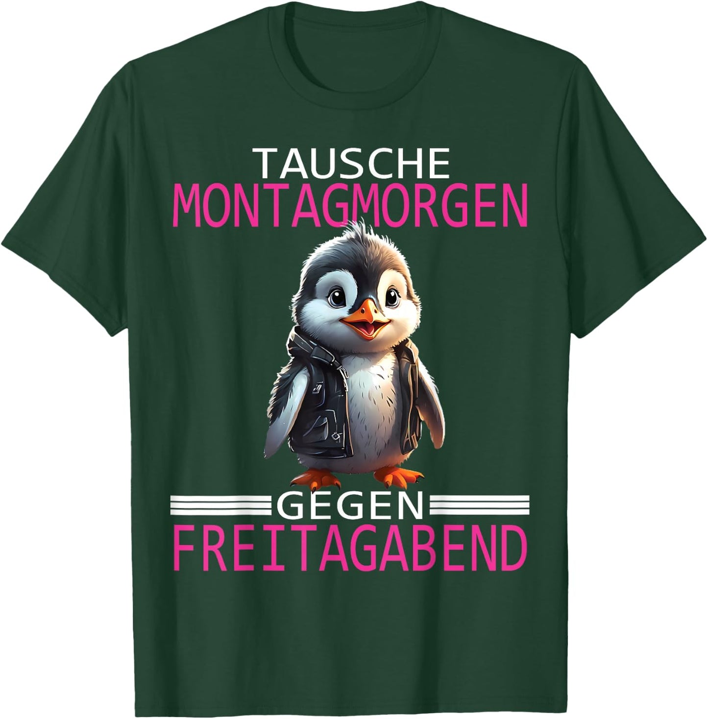 Arbeiten Witziger Lustiger Spruch Fun Sprüche süßes Pinguin T-Shirt - T-Shirt | Forest