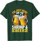 I'm Just Here For The Shrimp & Beer, Funny Shrimp Quotes. T-Shirt - T-Shirt | Forest