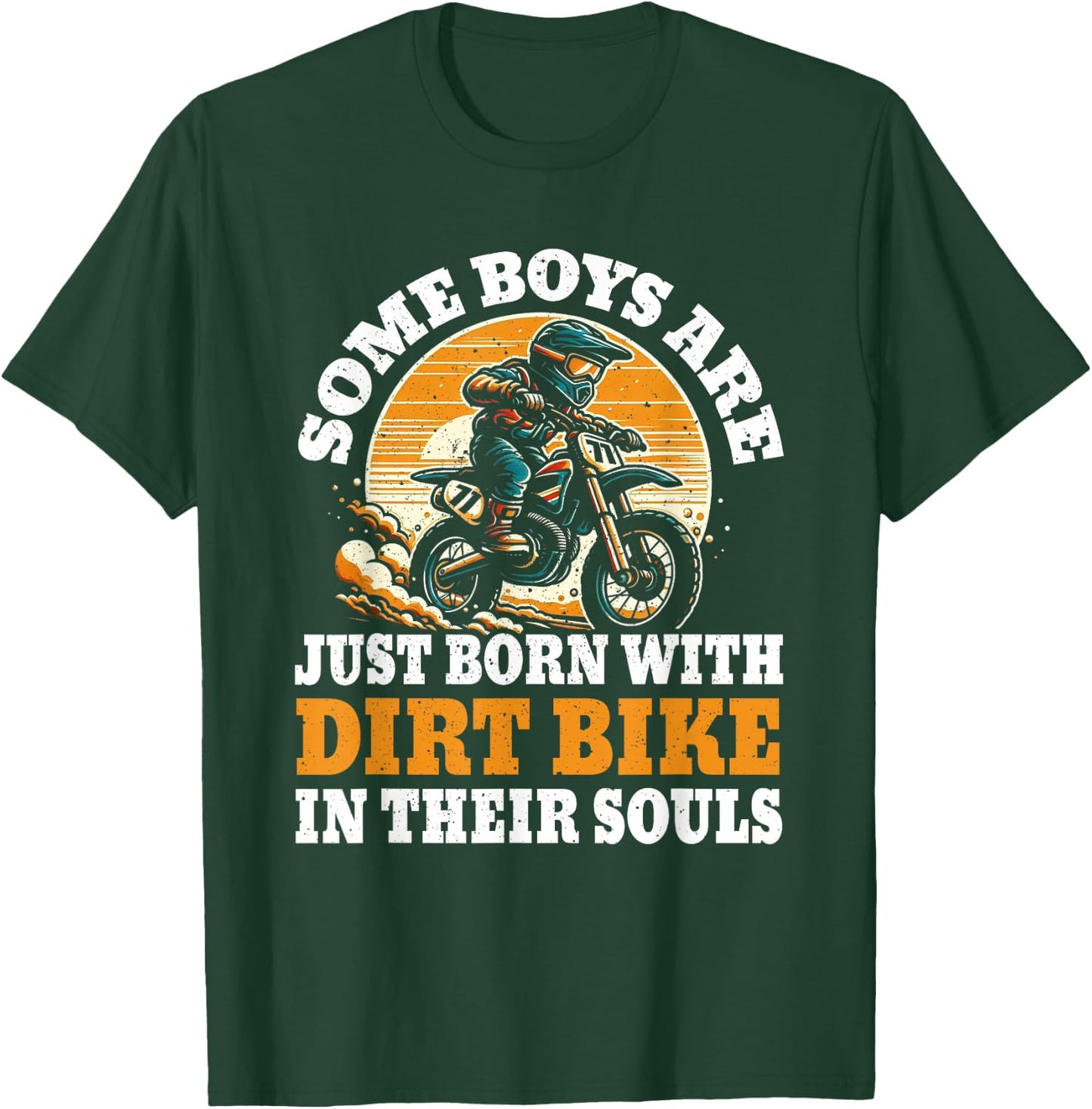 Youth Boy Dirt Bike Toddler Motocross T-Shirt - T-Shirt | Forest