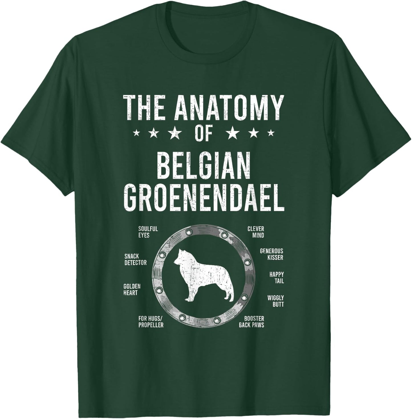 Anatomy of Belgian Groenendael Dog Lover T-Shirt - T-Shirt | Forest