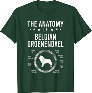 Anatomy of Belgian Groenendael Dog Lover T-Shirt - T-Shirt | Forest