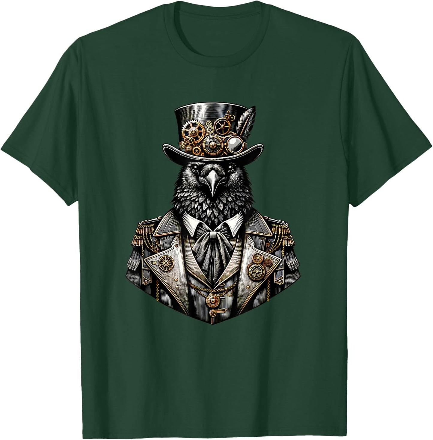 Steampunk Raven Women Men Kids Steampunk Raven T-Shirt - T-Shirt | Forest