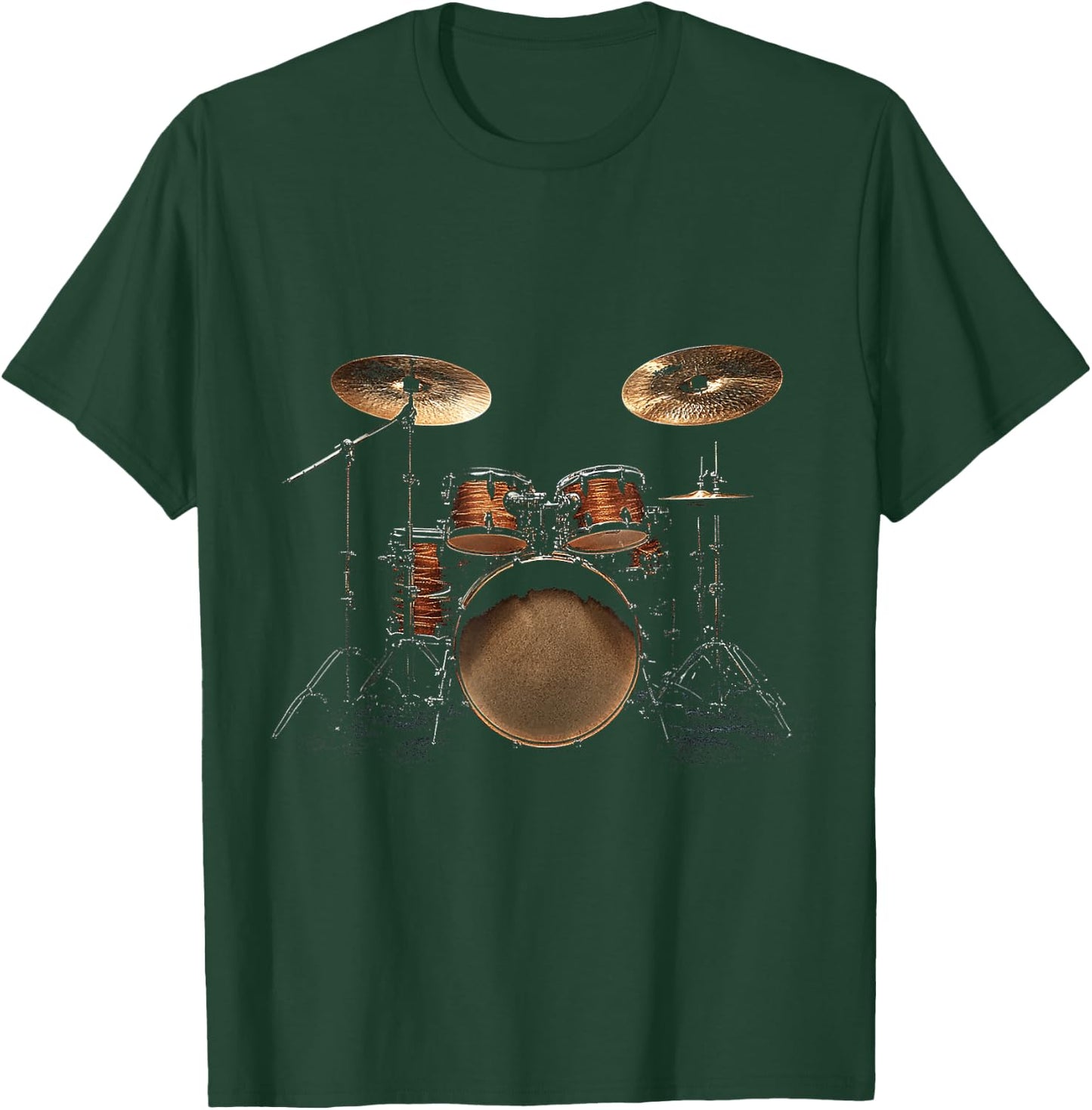 Drum Musical Instrument Graphic Art Drum , Black, S T-Shirt - T-Shirt | Forest