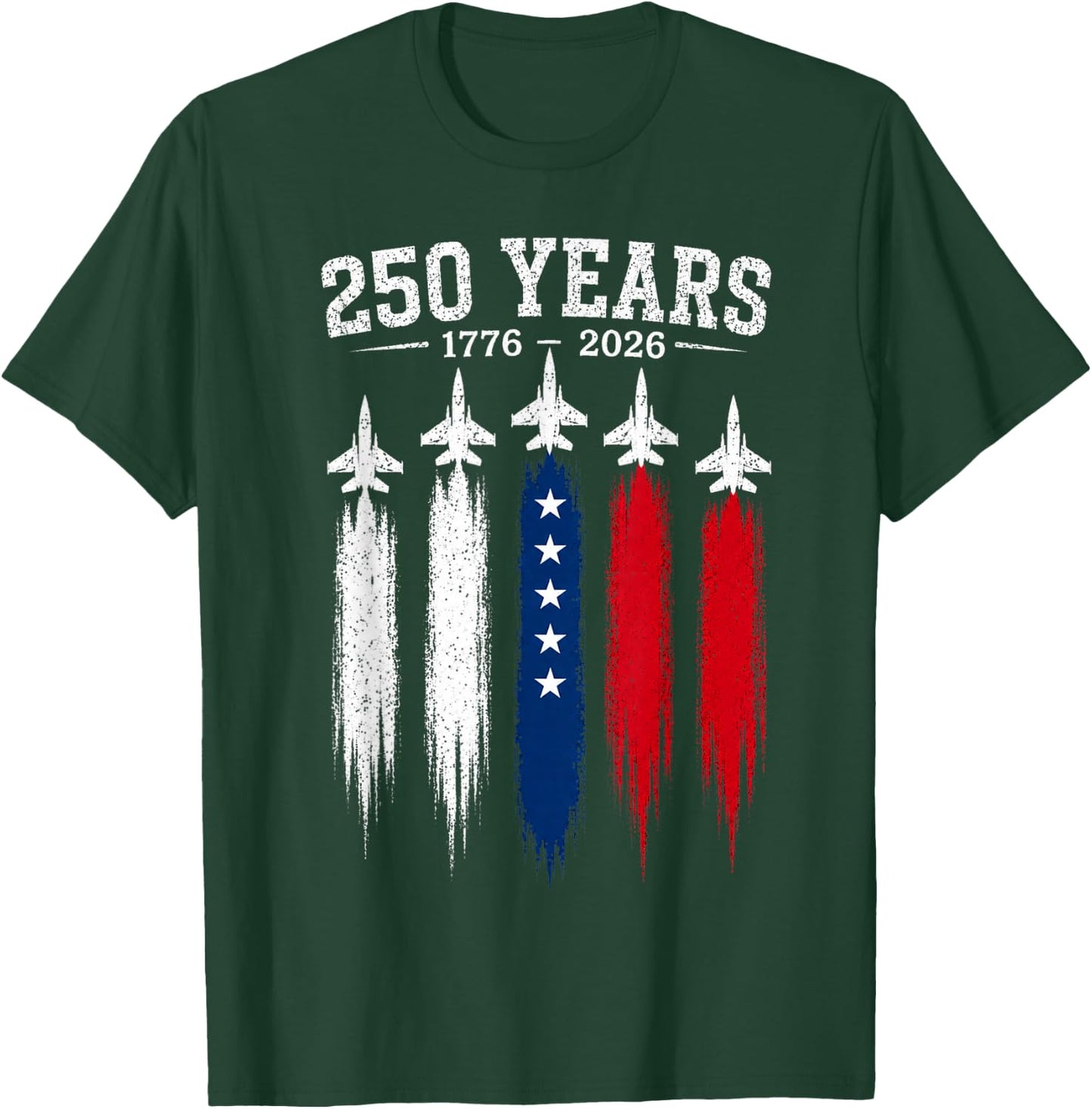 250 Years 250th Anniversary USA 4th of July Patriotic T-Shirt - T-Shirt | Forest