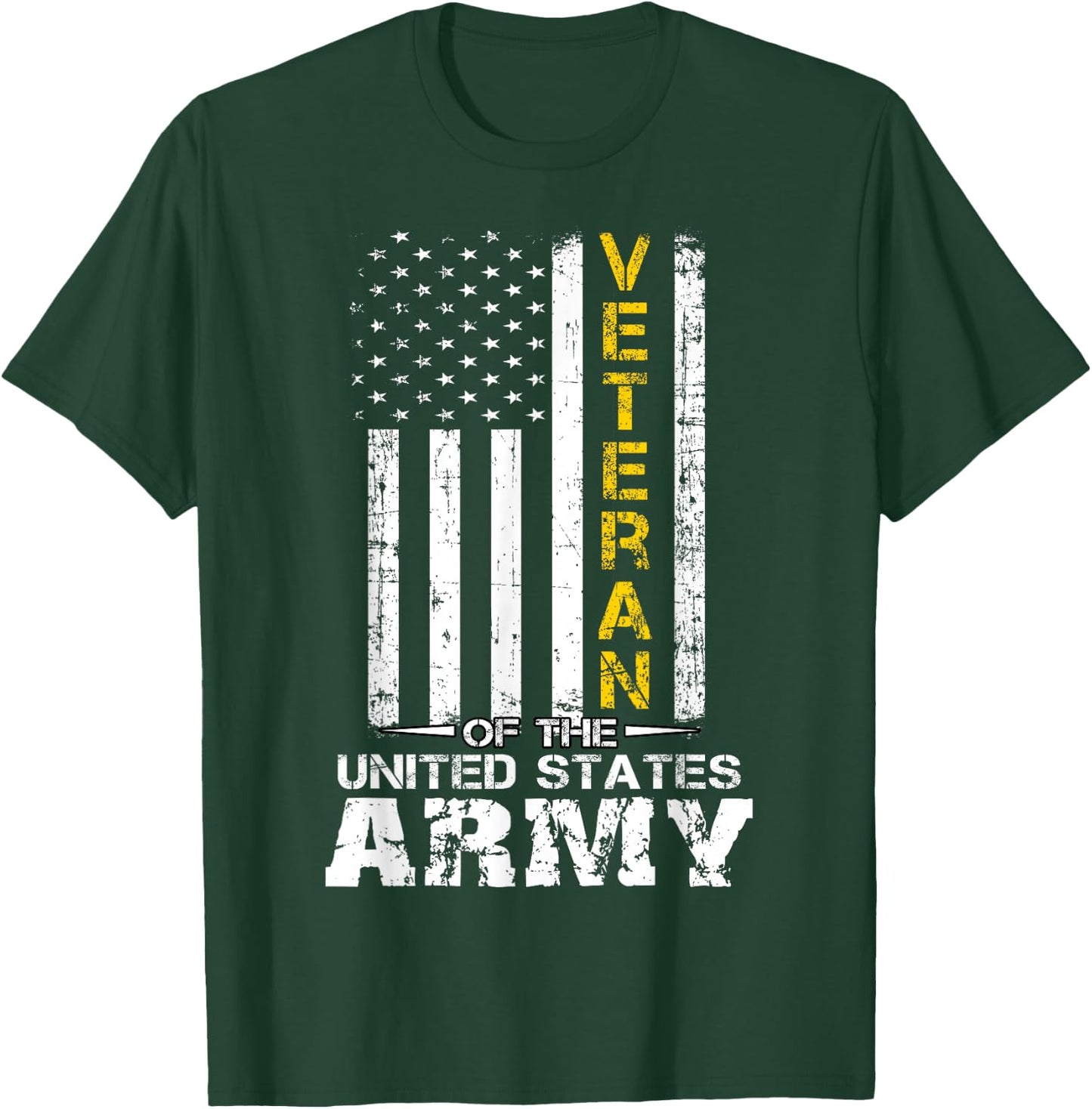 Veteran of United States US Army Veteran Gold T-Shirt - T-Shirt | Forest