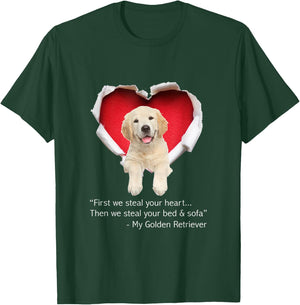 First we steal heart... then we steal your bed and sofa T-Shirt - T-Shirt | Forest
