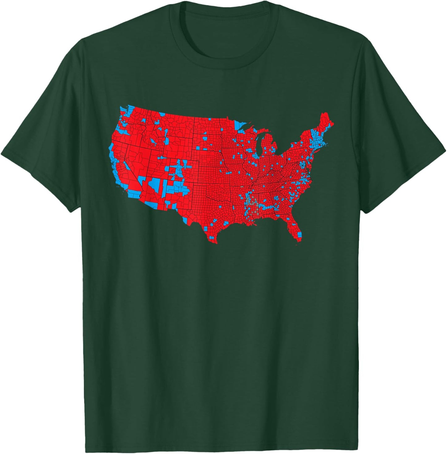 USA Election Map 2024 President Trump Republican Red States T-Shirt - T-Shirt | Forest